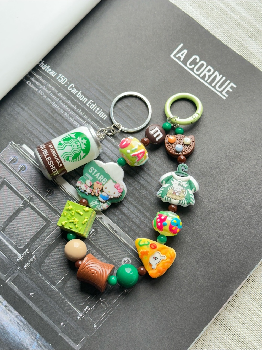 Starbucks Green Bag Charm Keychain